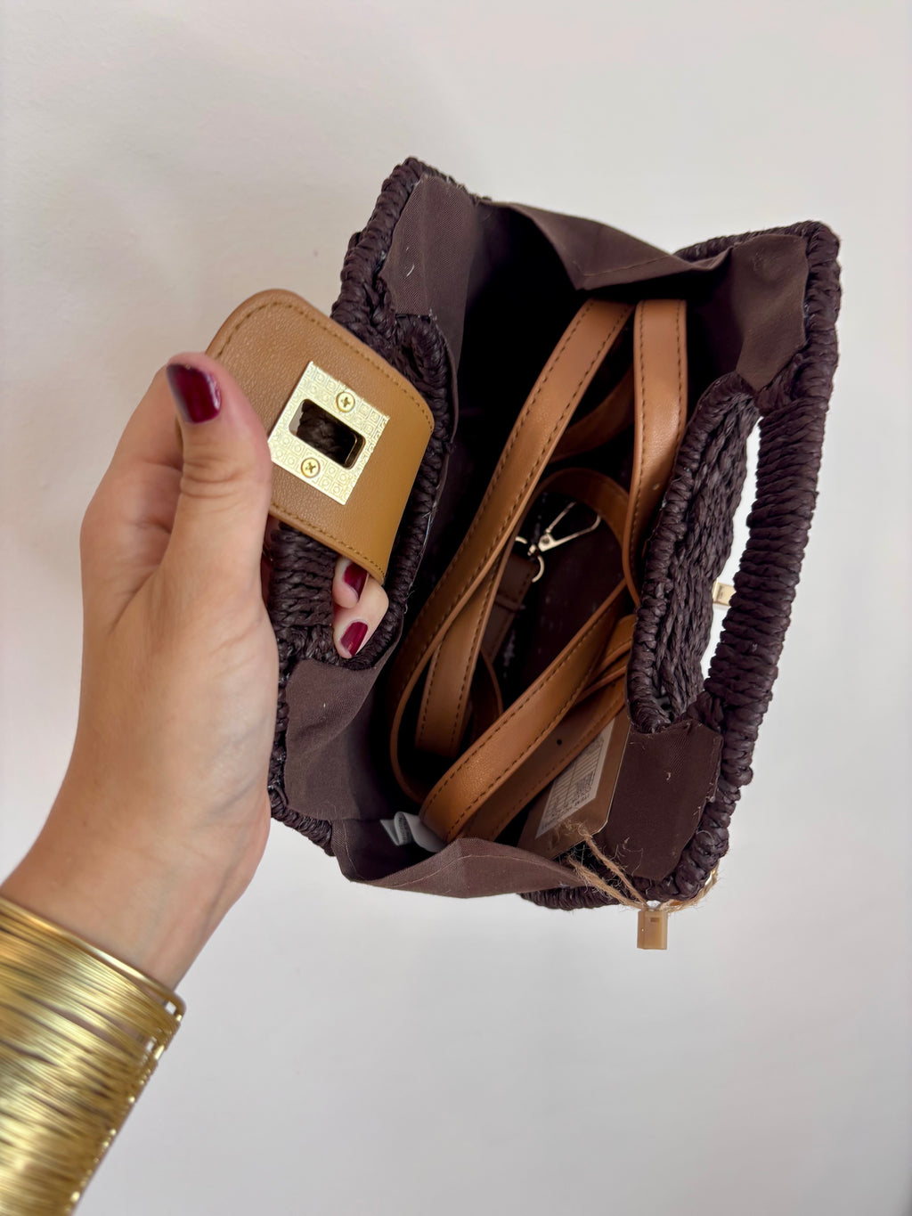 Bolso de mano trenzado